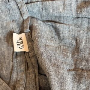 Serena & Lily Blue/Gray Linen Sheet set